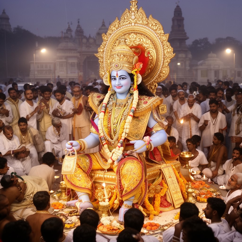 AI-generated illustration of Vaikunta Ekadasi