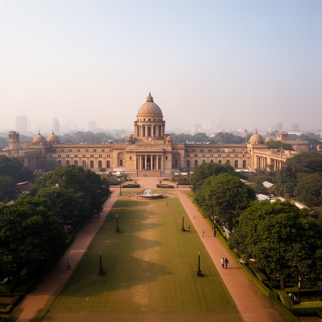 AI-generated illustration of Lutyens' Delhi