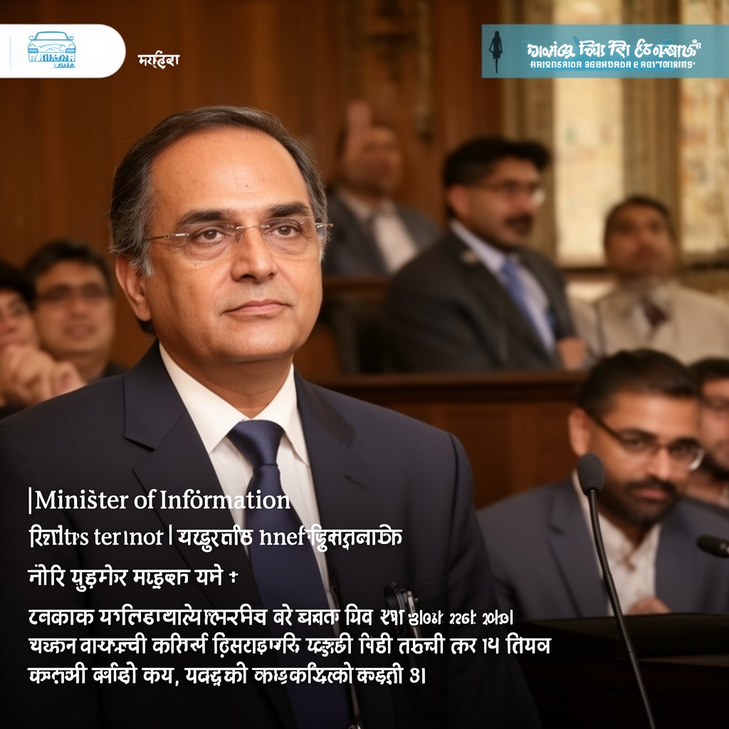 AI-generated illustration of Minister of Information and Broadcasting of India