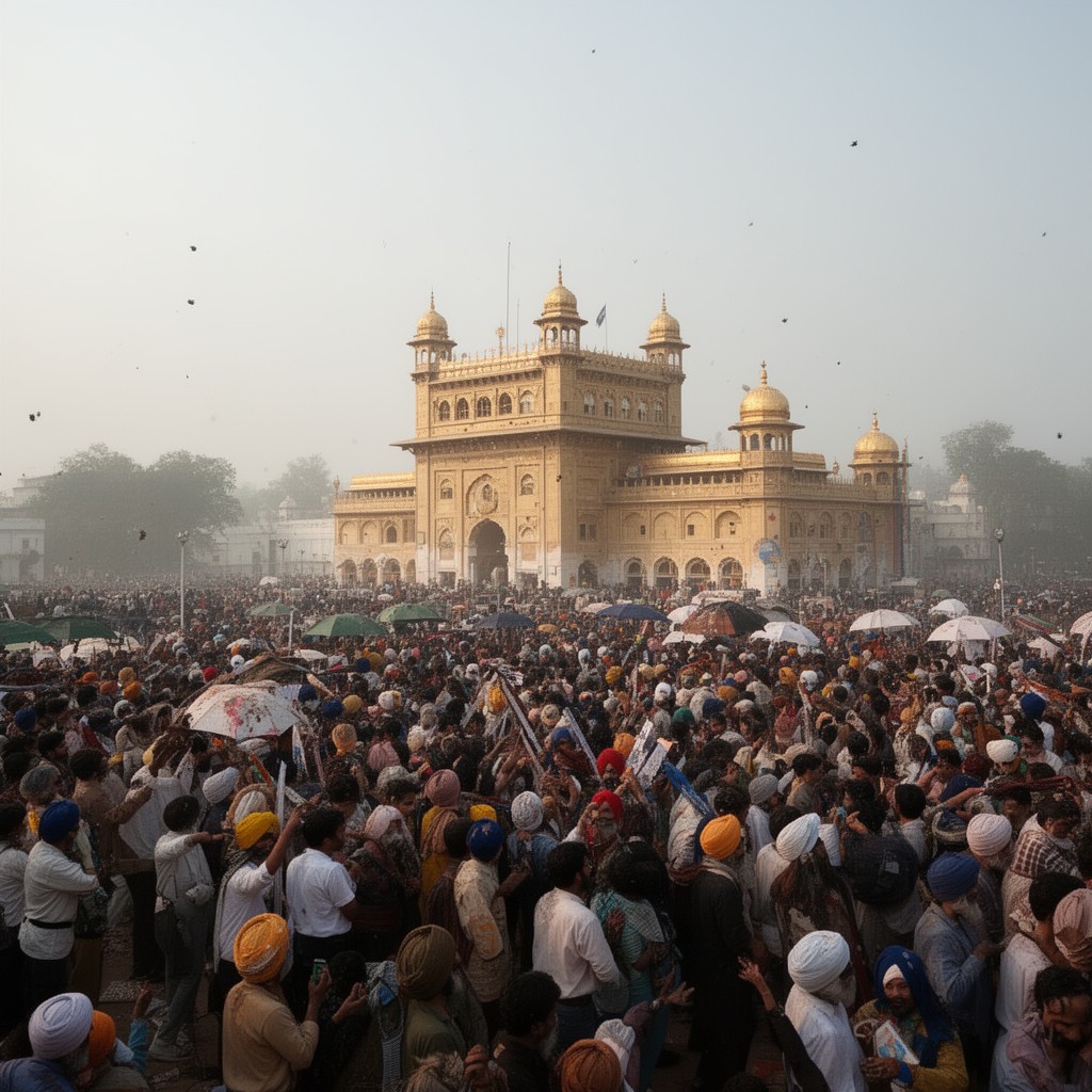 AI-generated illustration of Operation Blue Star