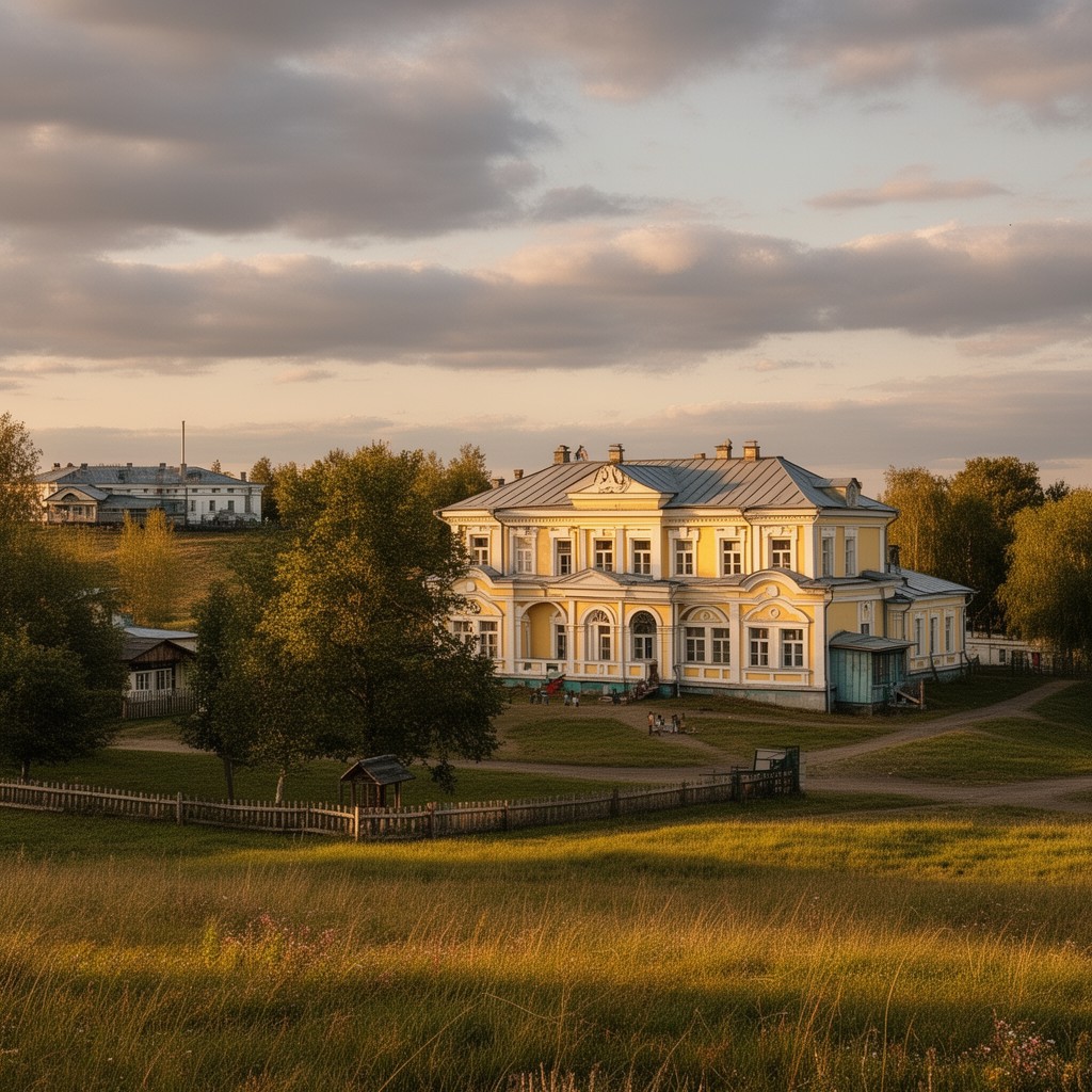 AI-generated illustration of Yasnaya Polyana (Tolstoy's autobiographical writings)