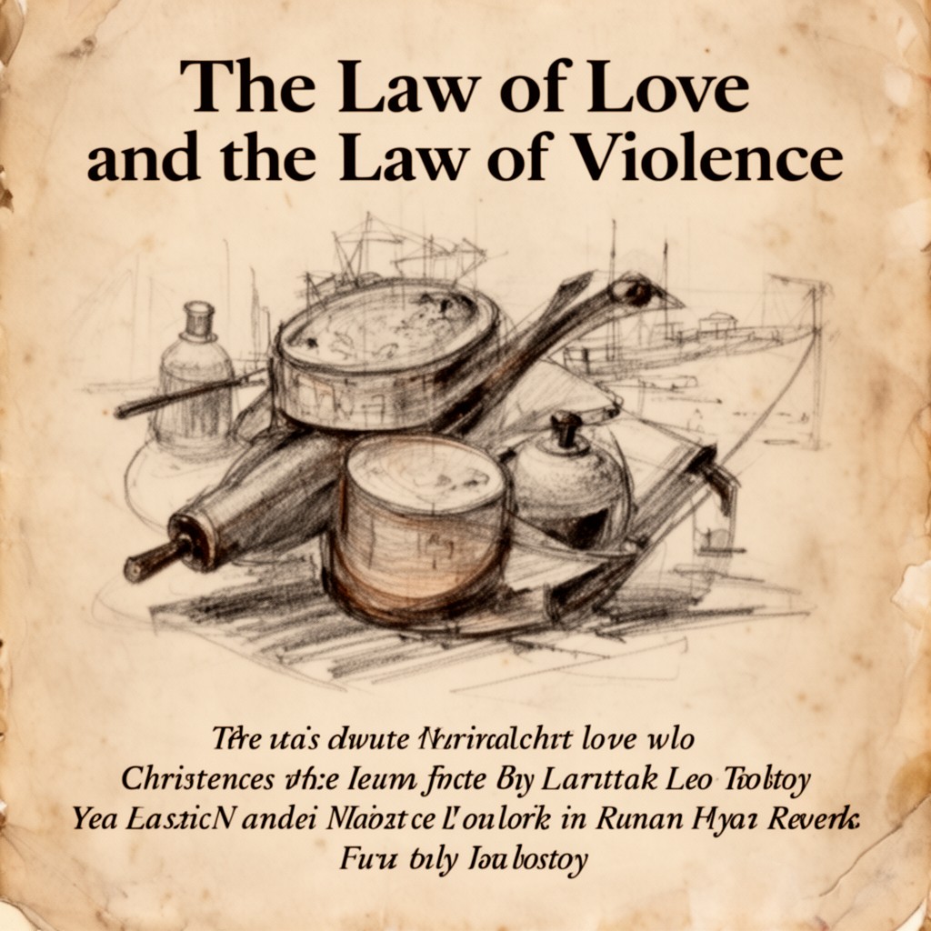 AI-generated illustration of The Law of Love and the Law of Violence