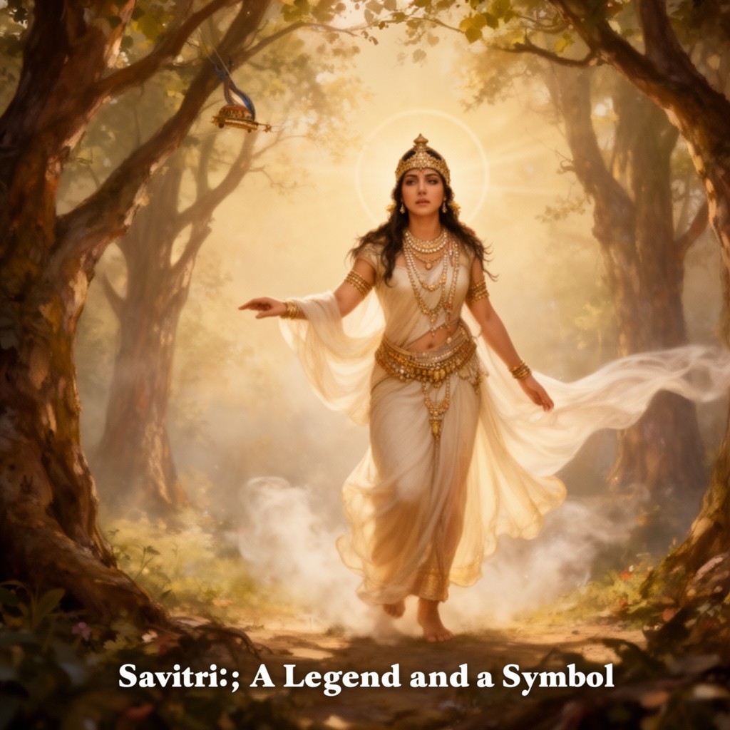 AI-generated illustration of Savitri: A Legend and a Symbol