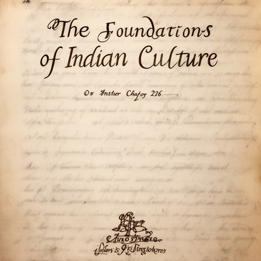 AI-generated illustration of The Foundations of Indian Culture