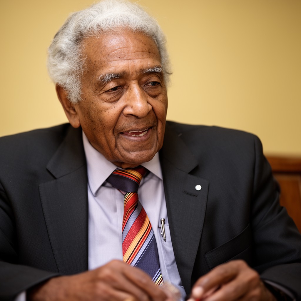 AI-generated illustration of Ahmed Kathrada