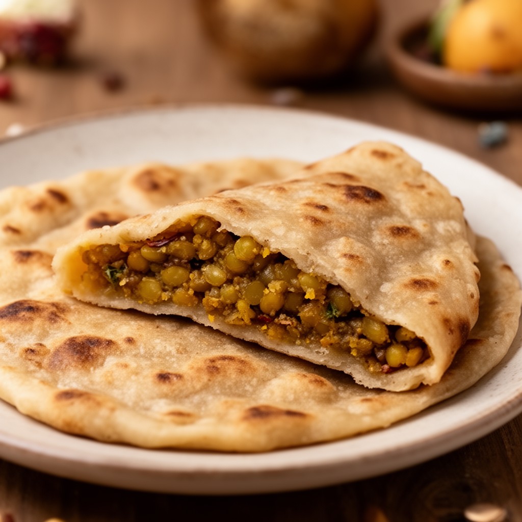 AI-generated illustration of Puran Poli