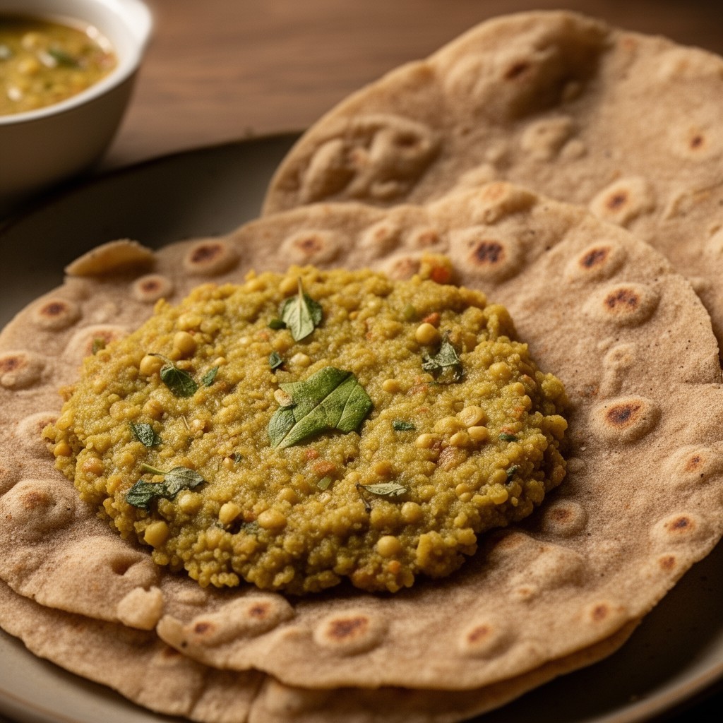 AI-generated illustration of Pithla Bhakri