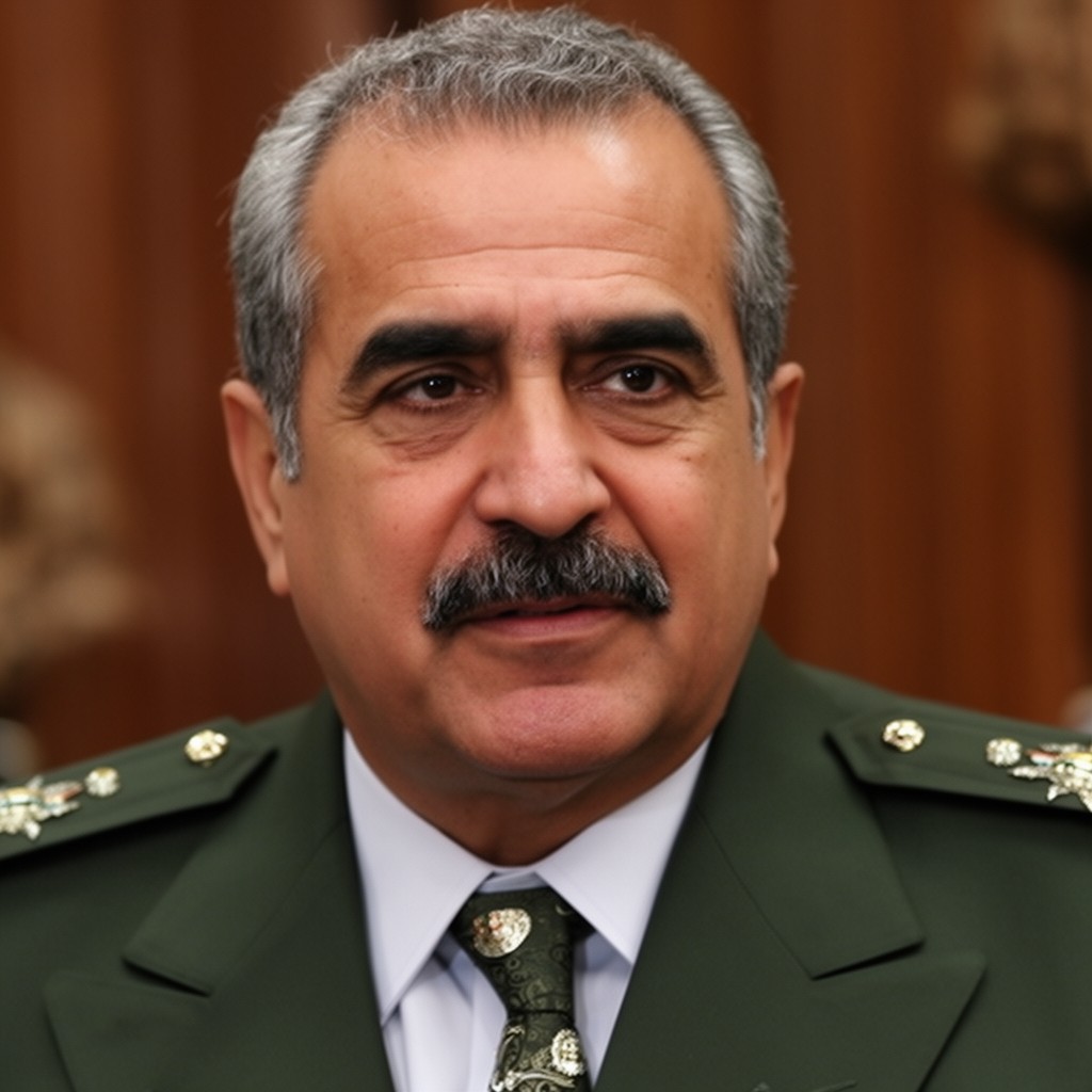 AI-generated illustration of Saddam Hussein