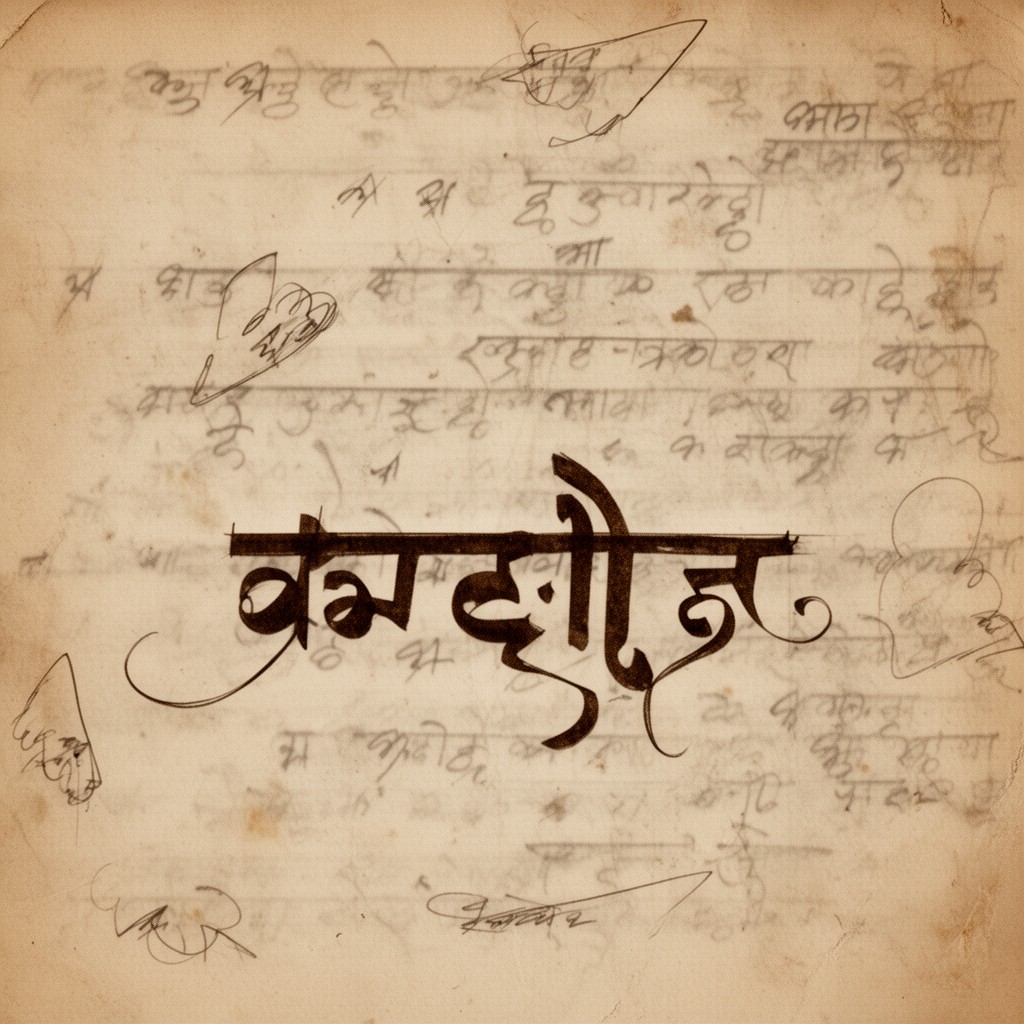 AI-generated illustration of Modi script