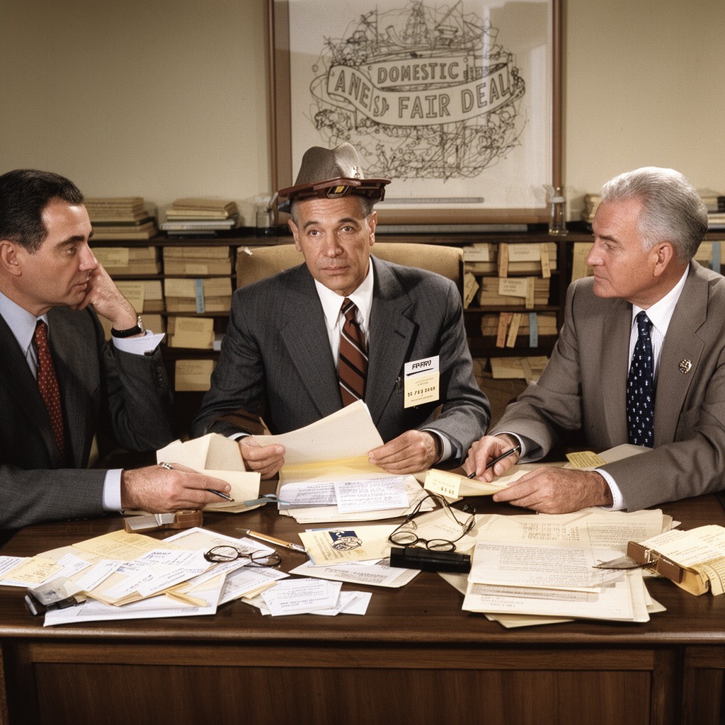 AI-generated illustration of Truman administration domestic policy