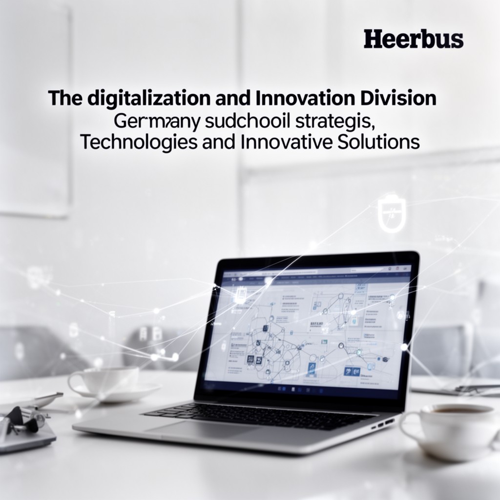 AI-generated illustration of digitalization and innovation division