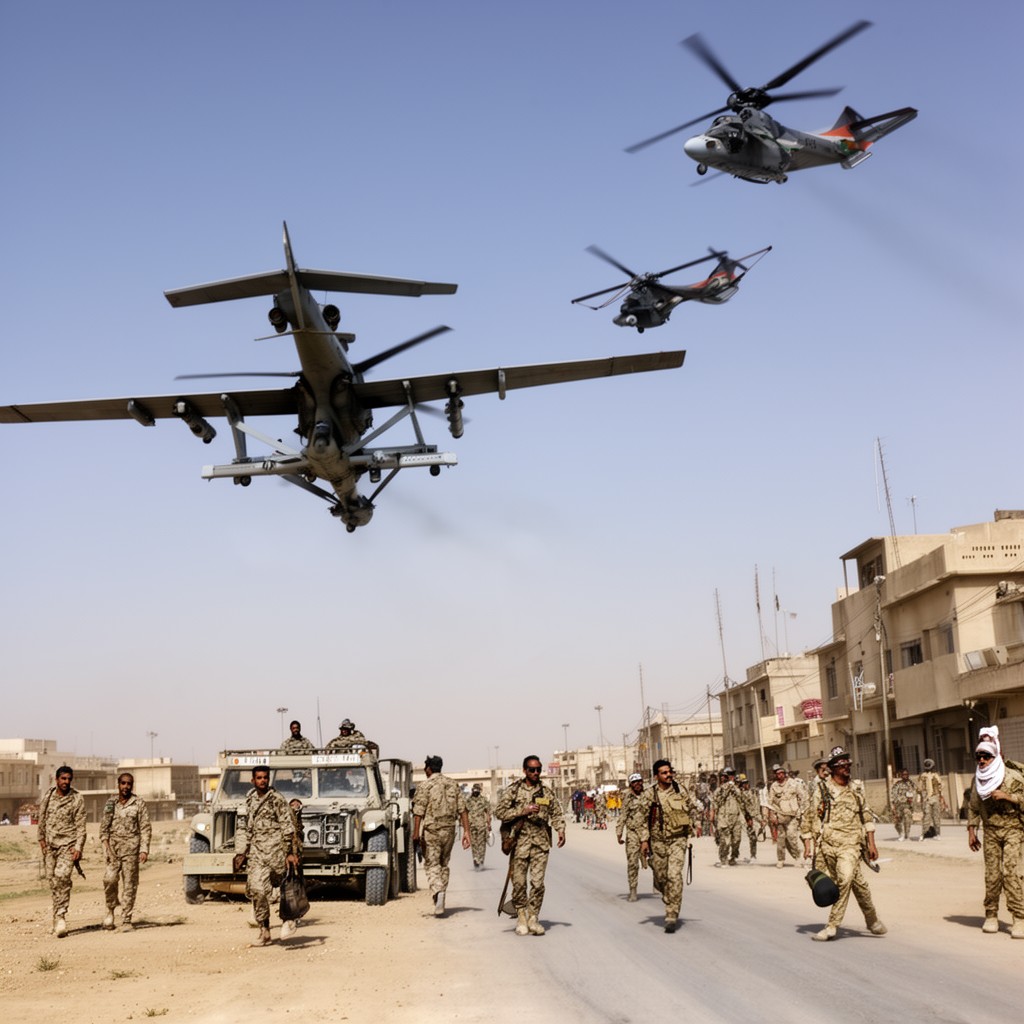 AI-generated illustration of Iraqi no-fly zone enforcement
