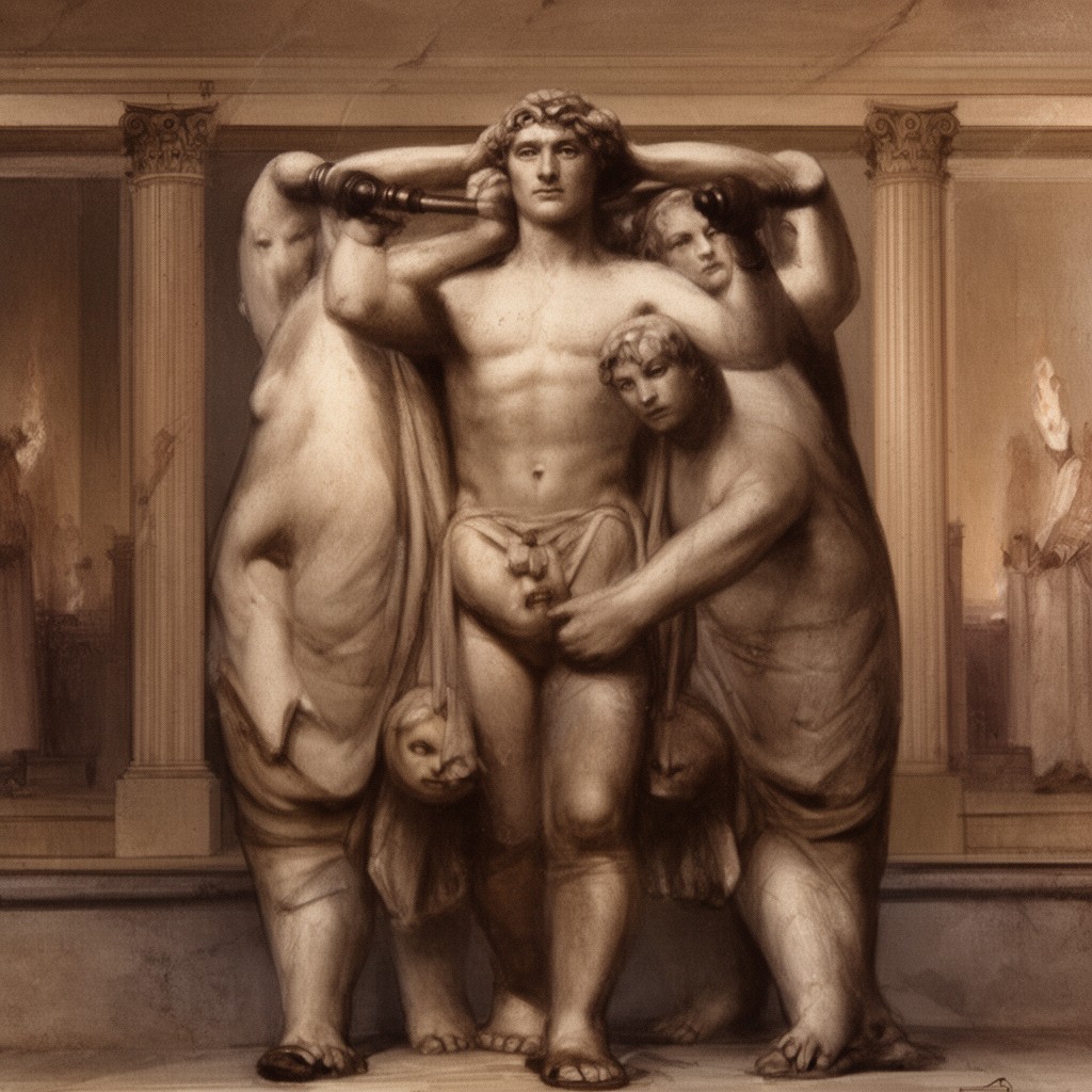 AI-generated illustration of Προμηθεὺς Δεσμώτης
