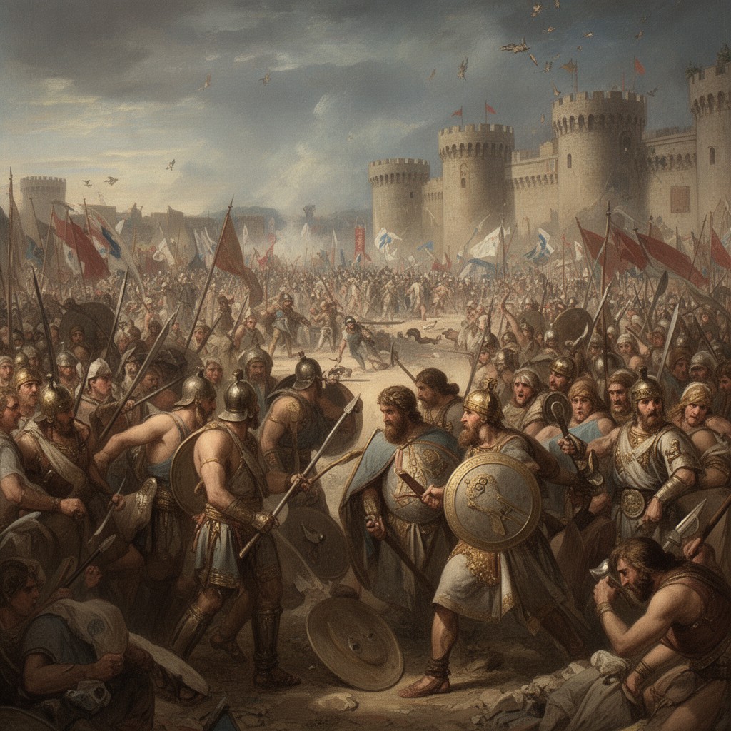 AI-generated illustration of Trojan War