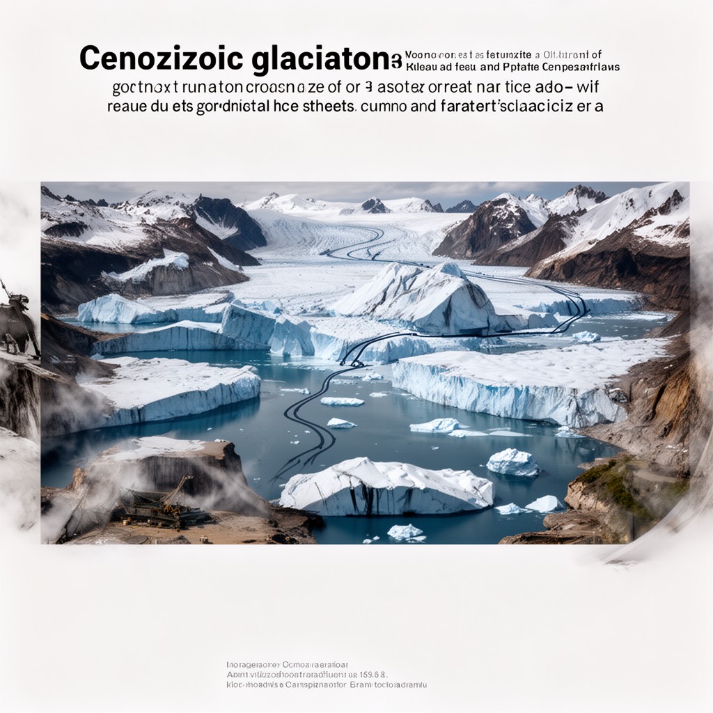 AI-generated illustration of Cenozoic glaciations