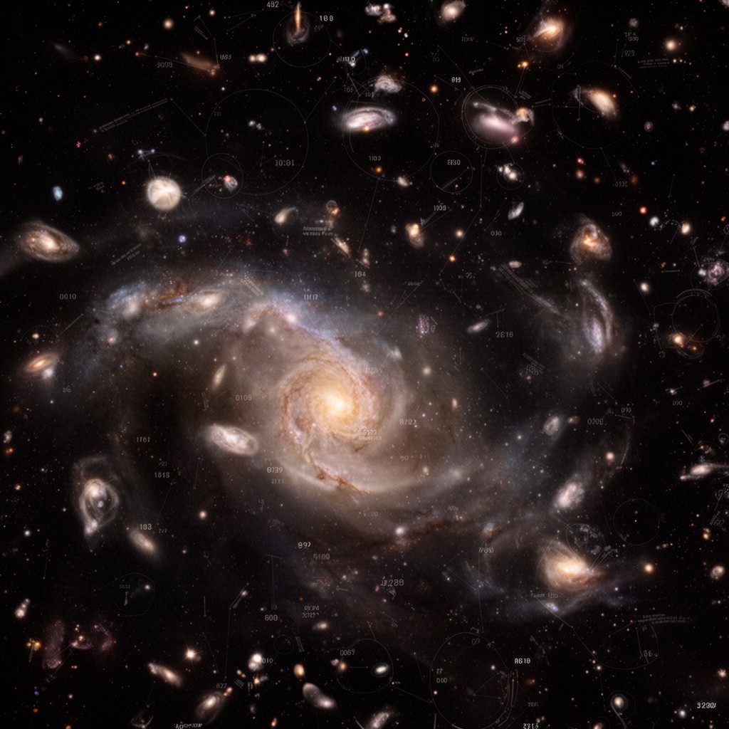 AI-generated illustration of Messier catalogue