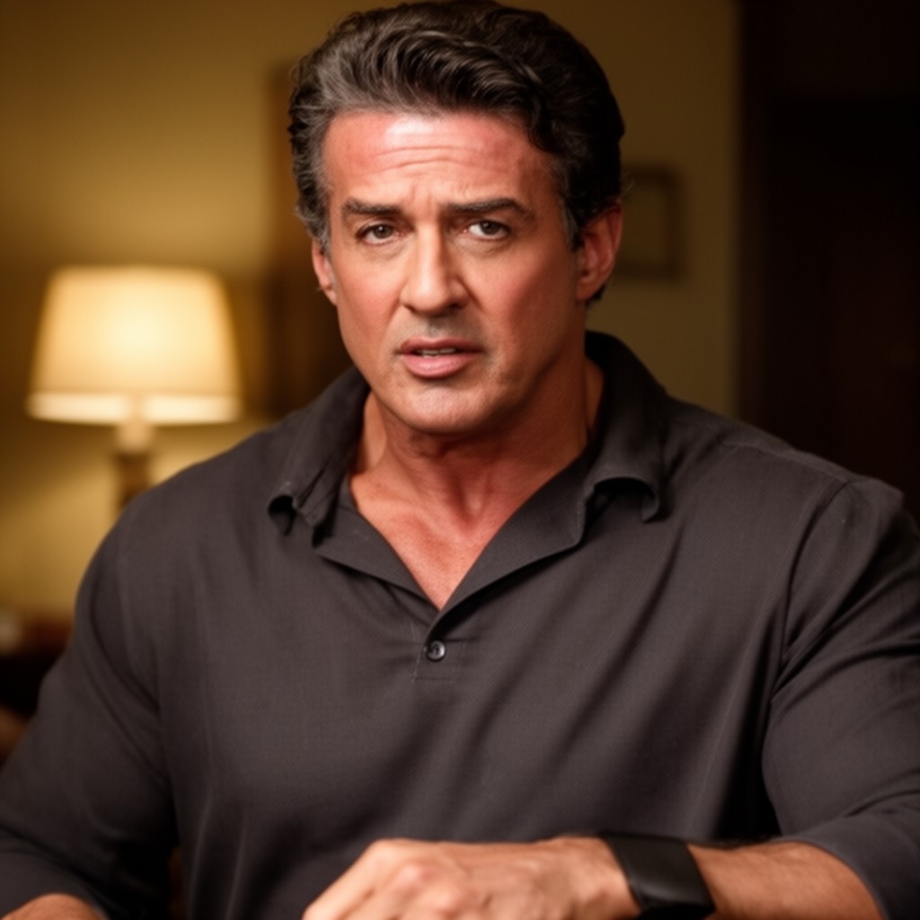 AI-generated illustration of Sylvester Stallone