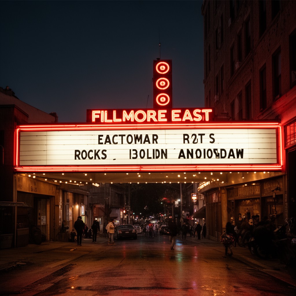AI-generated illustration of Fillmore East