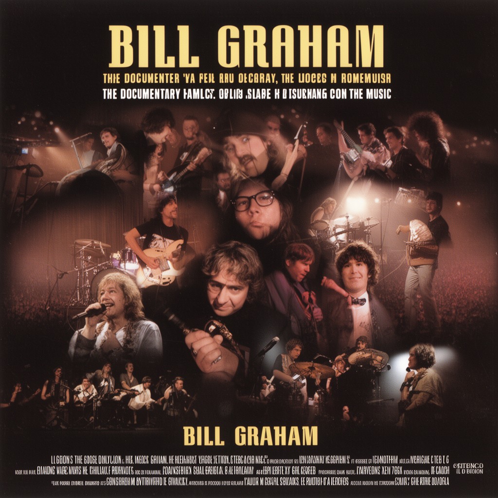 AI-generated illustration of documentary film "Bill Graham"