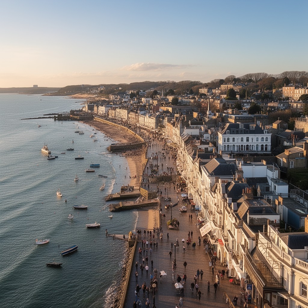 AI-generated illustration of Worthing, West Sussex
