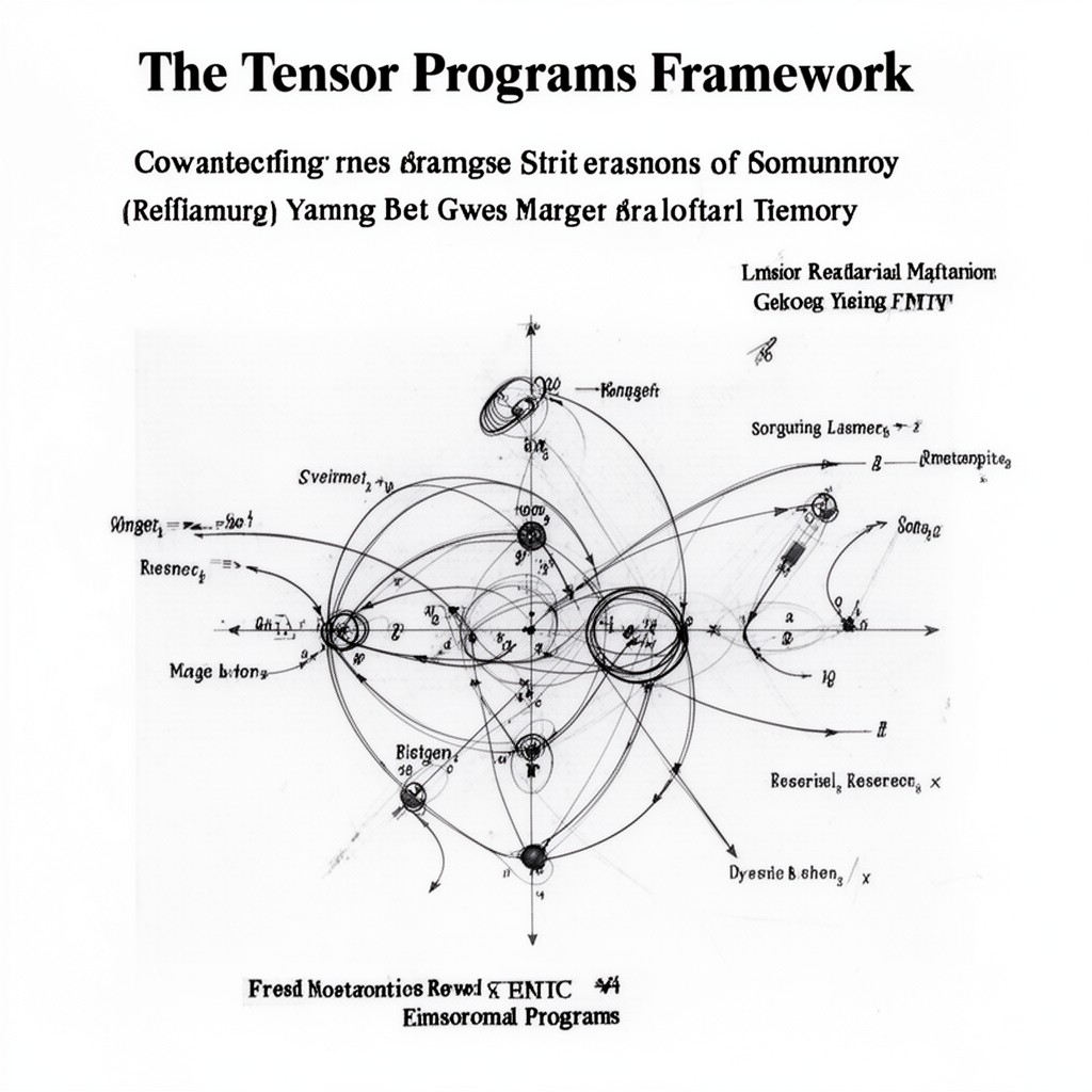 AI-generated illustration of tensor programs framework