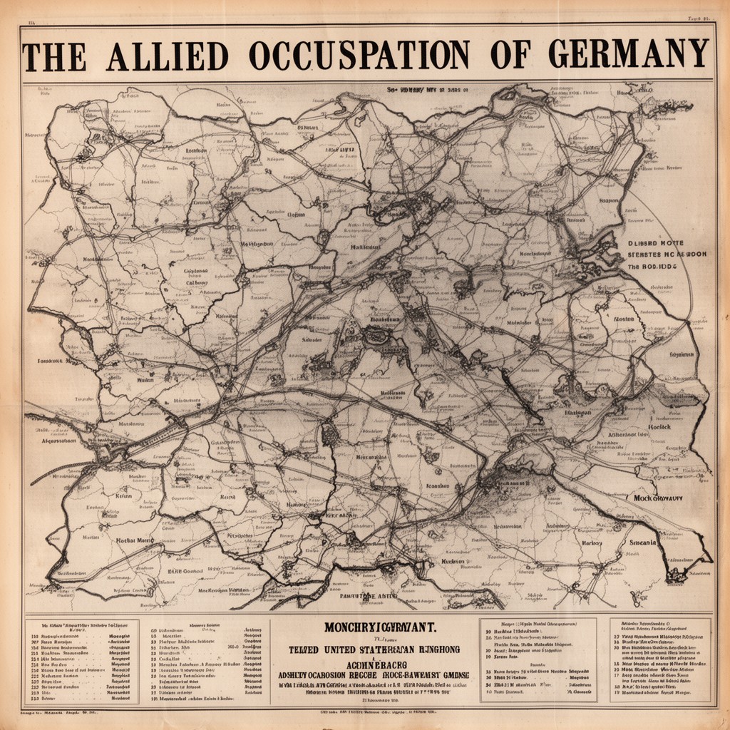 AI-generated illustration of Allied occupation of Germany