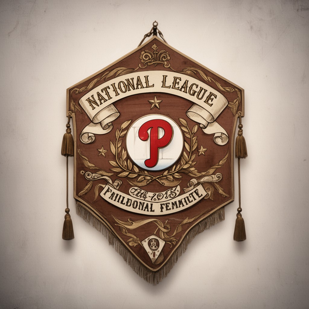 AI-generated illustration of 1915 National League pennant