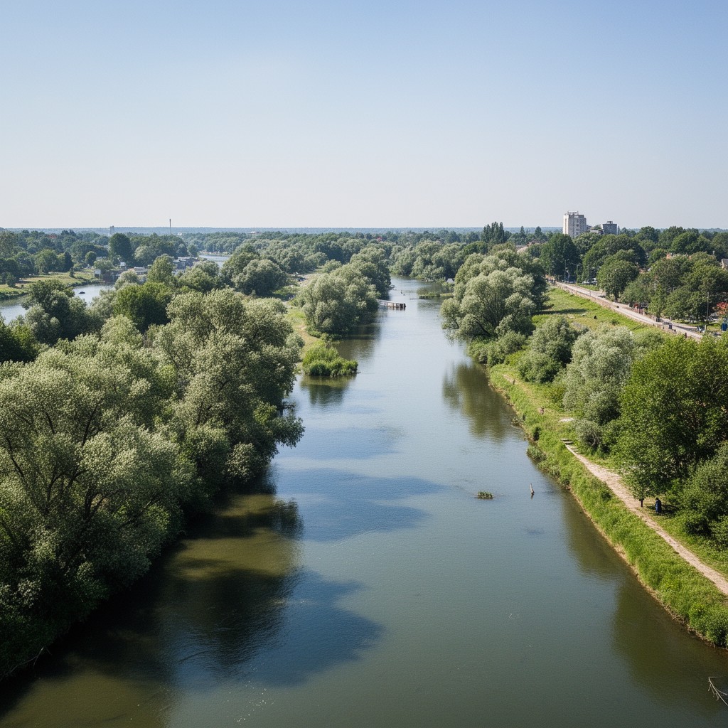 AI-generated illustration of Warta River