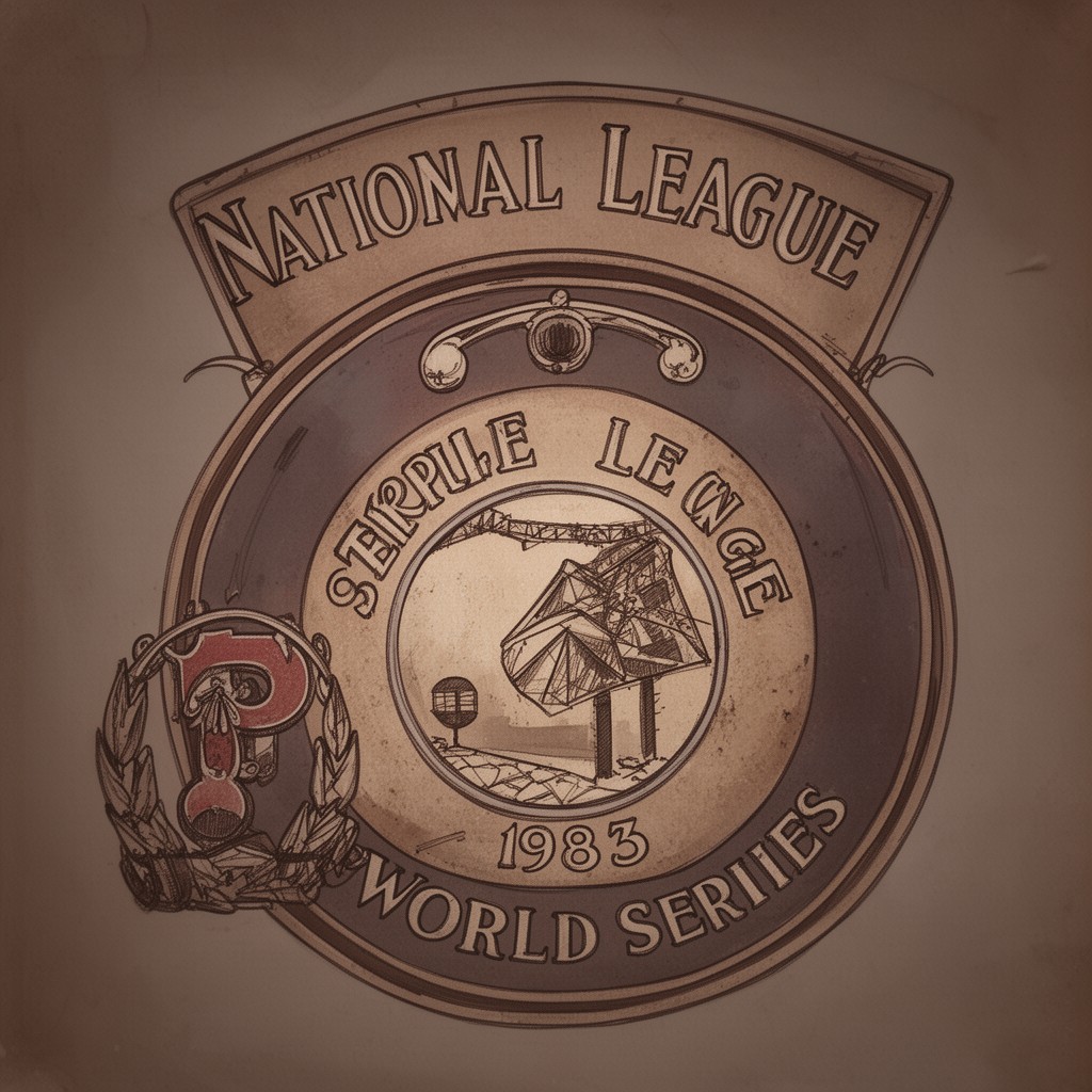 AI-generated illustration of 1983 National League pennant