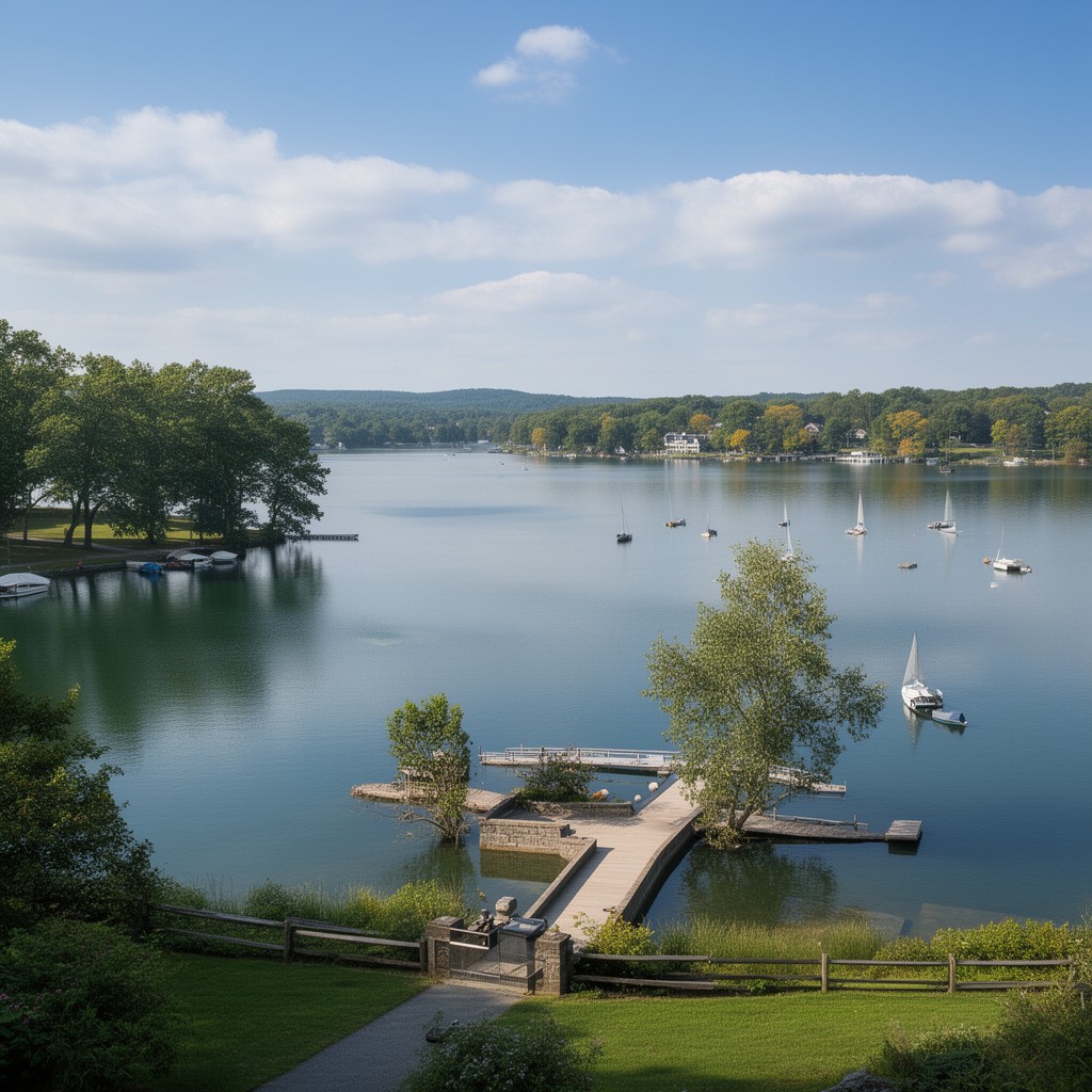 AI-generated illustration of Lake Orion, Michigan