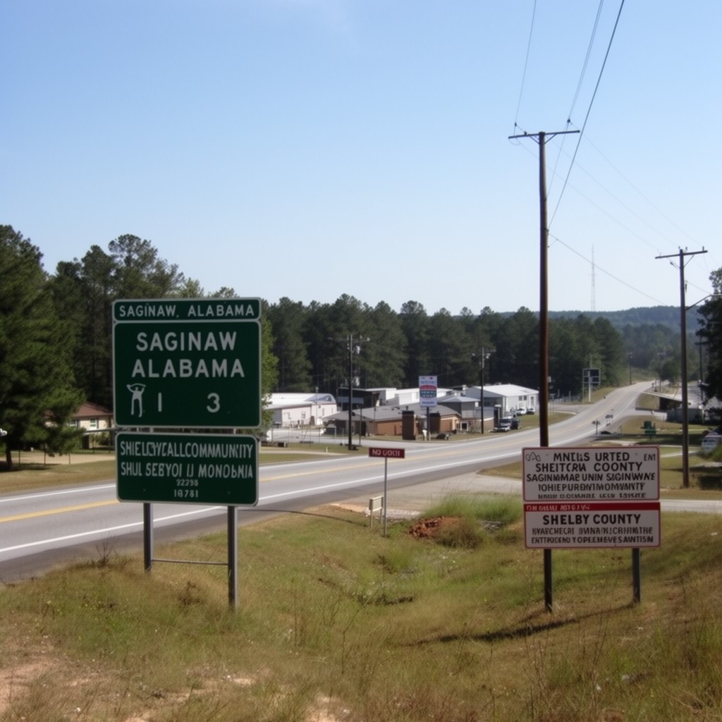 AI-generated illustration of Saginaw, Alabama
