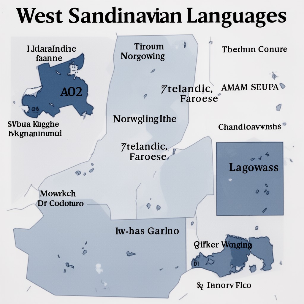AI-generated illustration of West Scandinavian languages