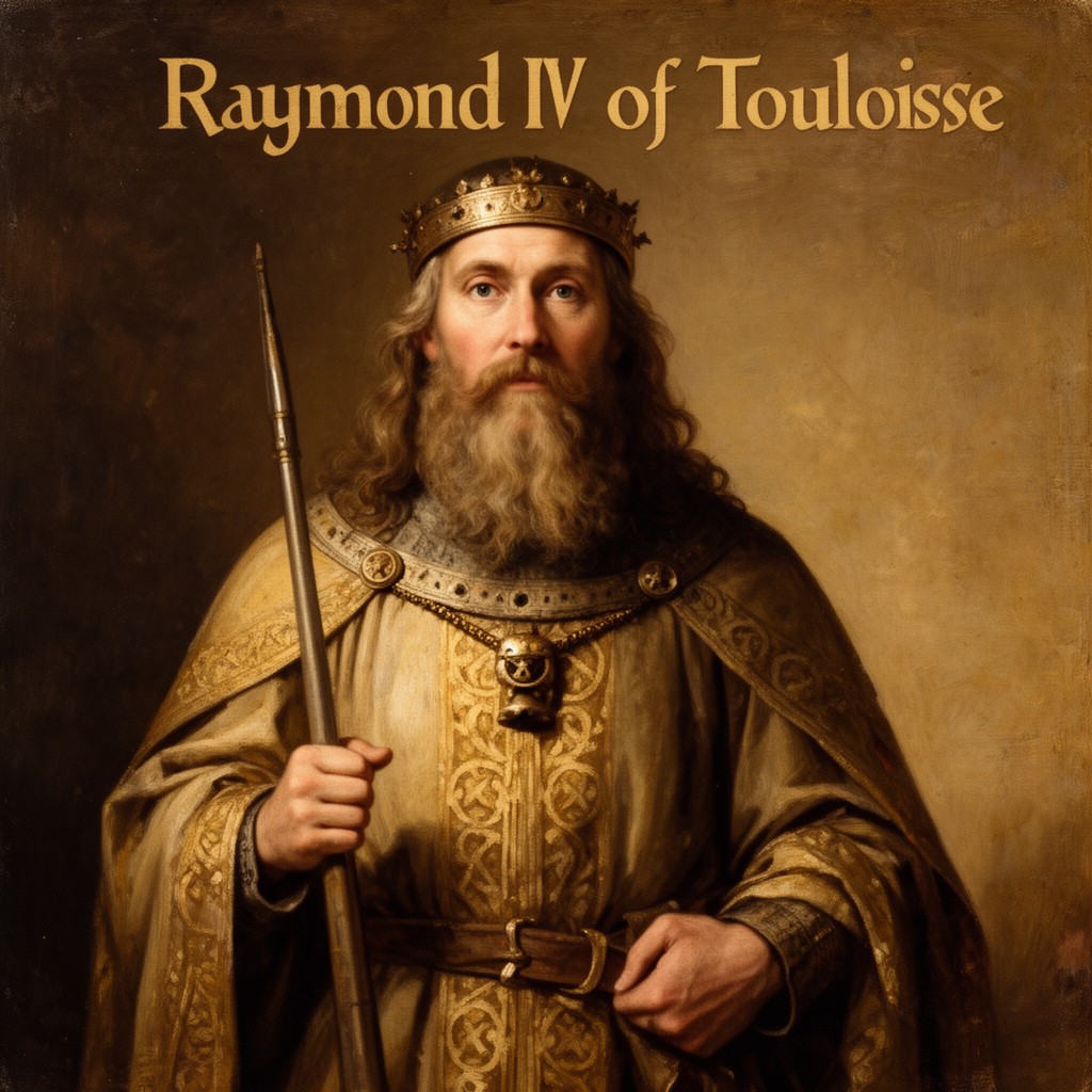 AI-generated illustration of Raymond IV of Toulouse