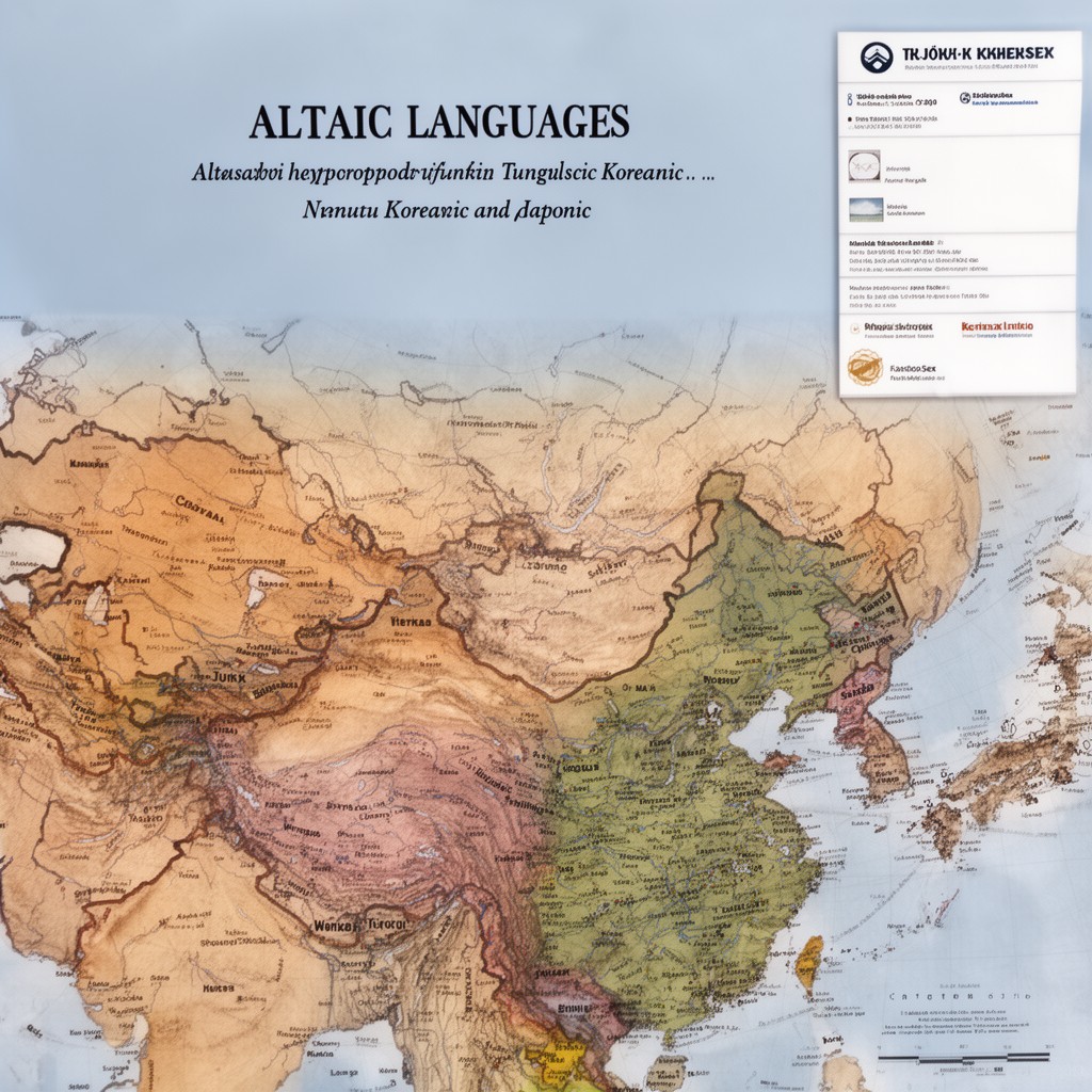 AI-generated illustration of Altaic languages (proposed)