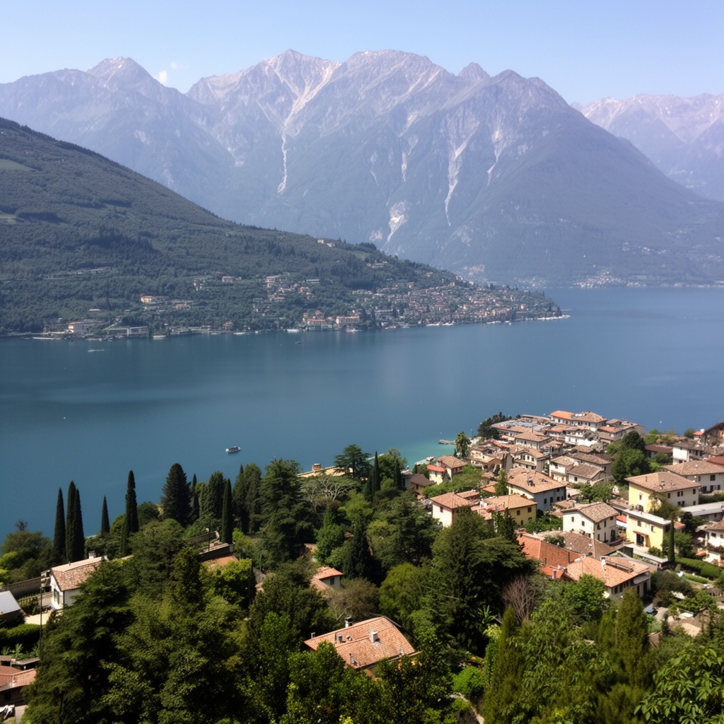 AI-generated illustration of Lake Garda