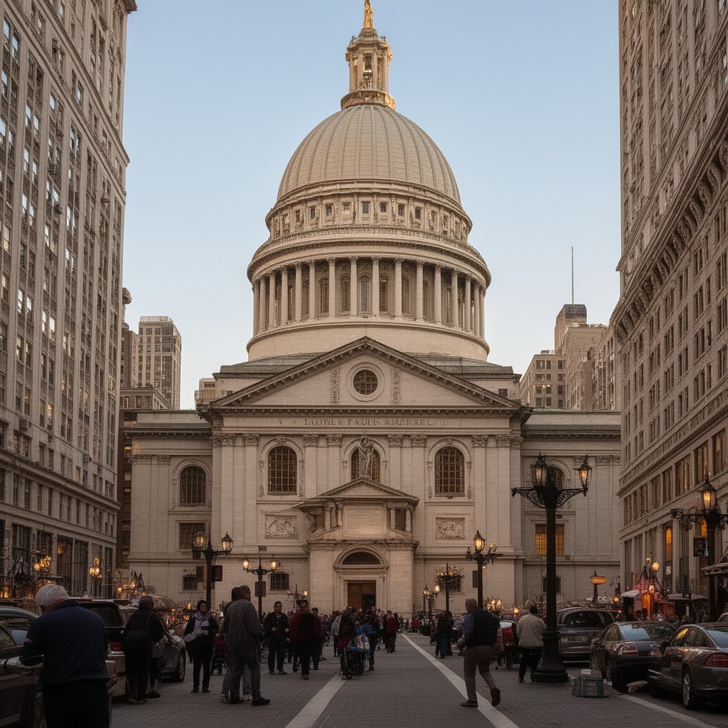 AI-generated illustration of St. Paul’s Chapel