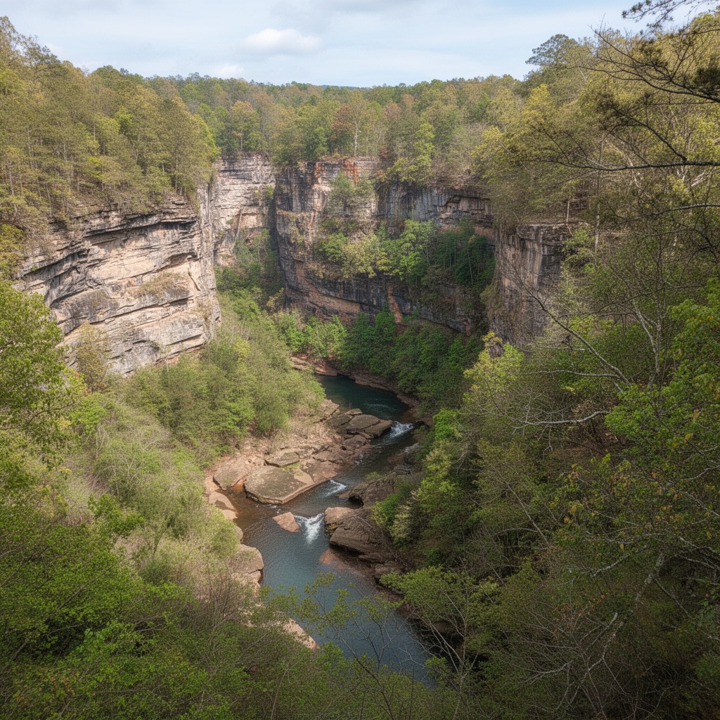 AI-generated illustration of Little River Canyon National Preserve