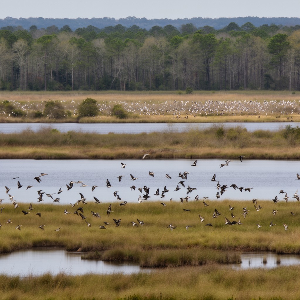 AI-generated illustration of Eufaula National Wildlife Refuge