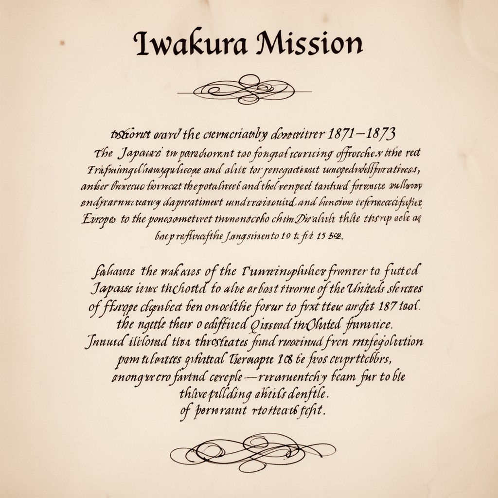 AI-generated illustration of Iwakura Mission