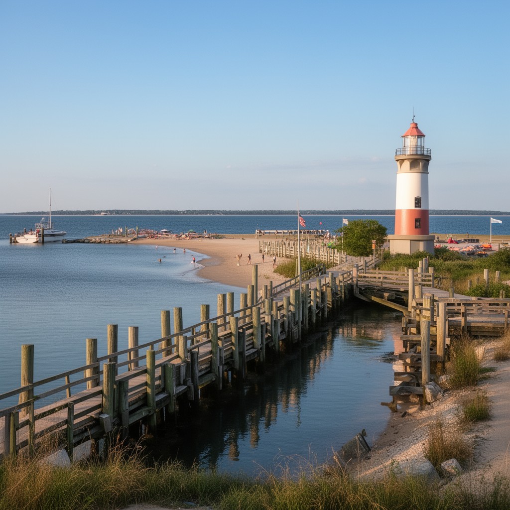 AI-generated illustration of Holland Harbor Channel