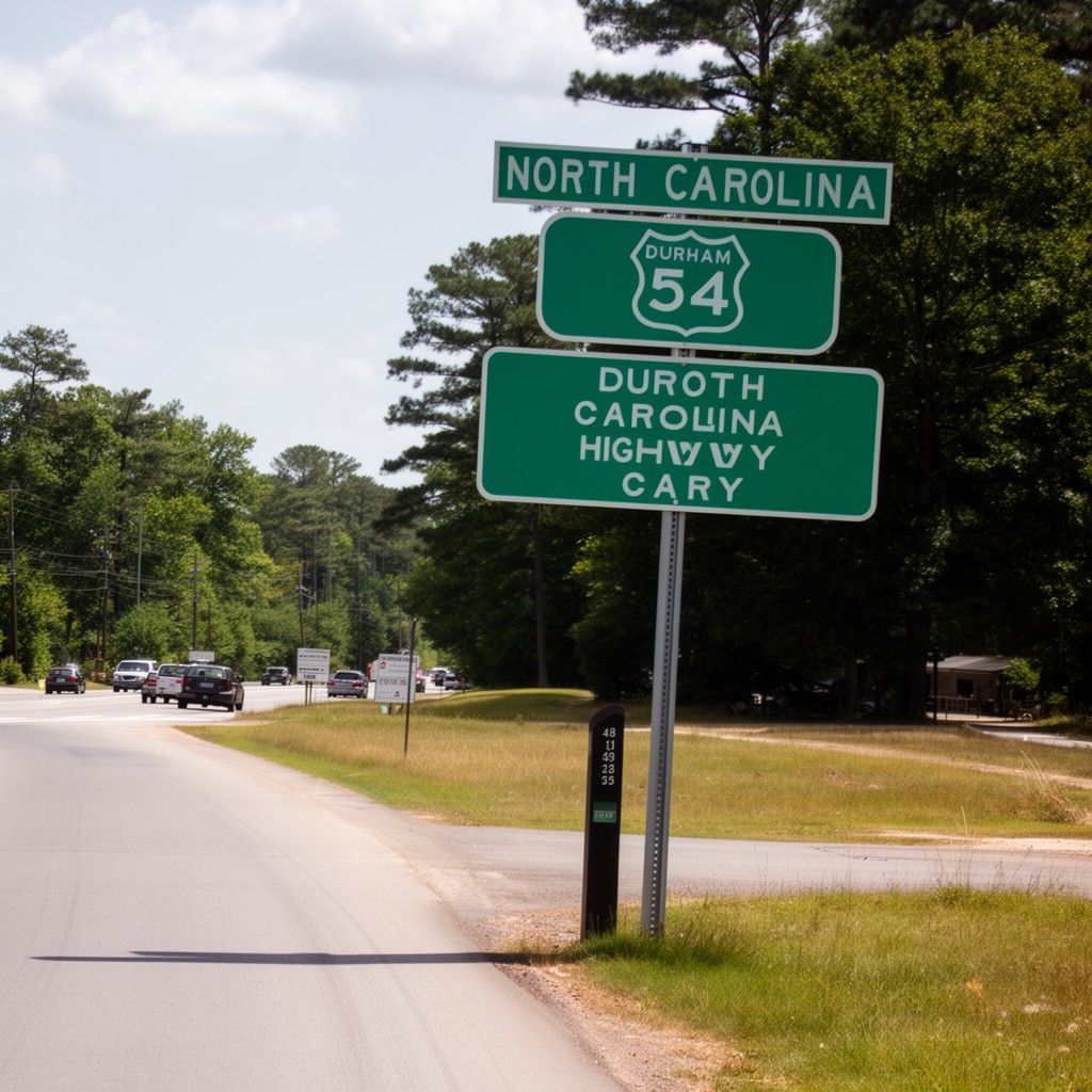 AI-generated illustration of North Carolina Highway 54