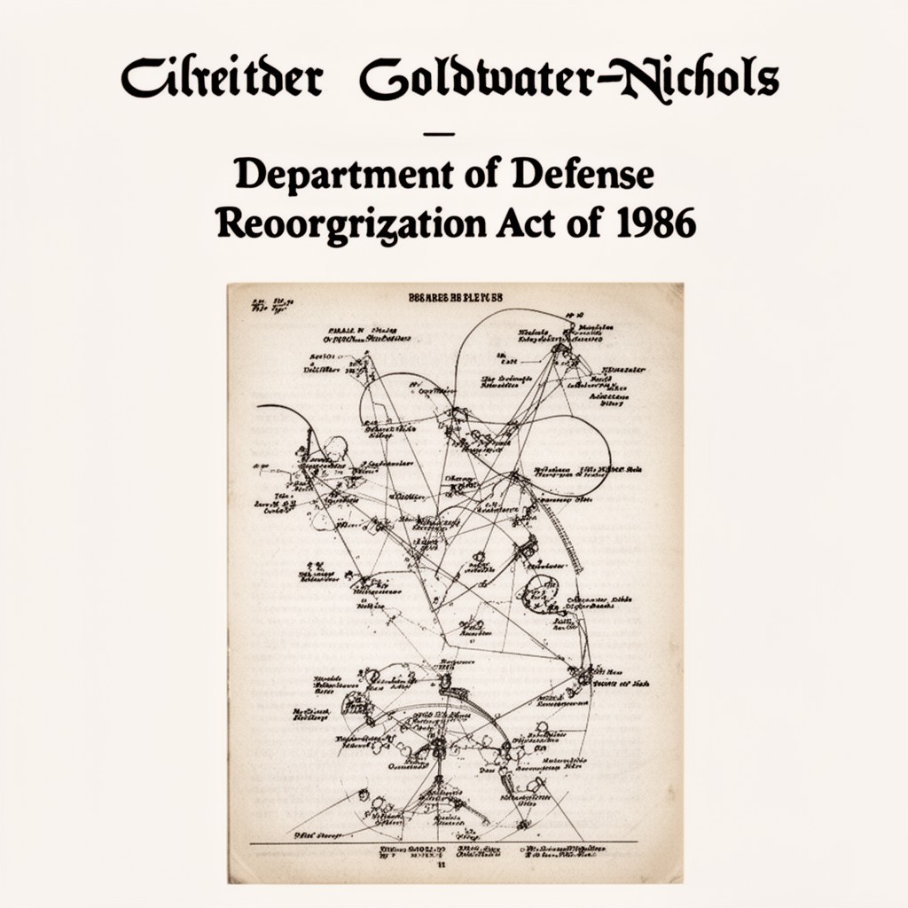 AI-generated illustration of Goldwater–Nichols Department of Defense Reorganization Act of 1986