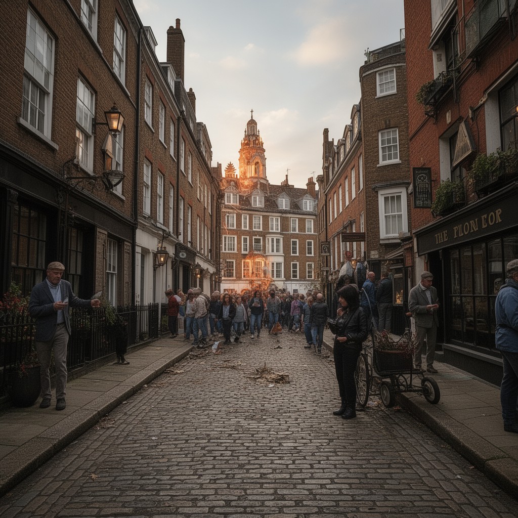 AI-generated illustration of Pudding Lane