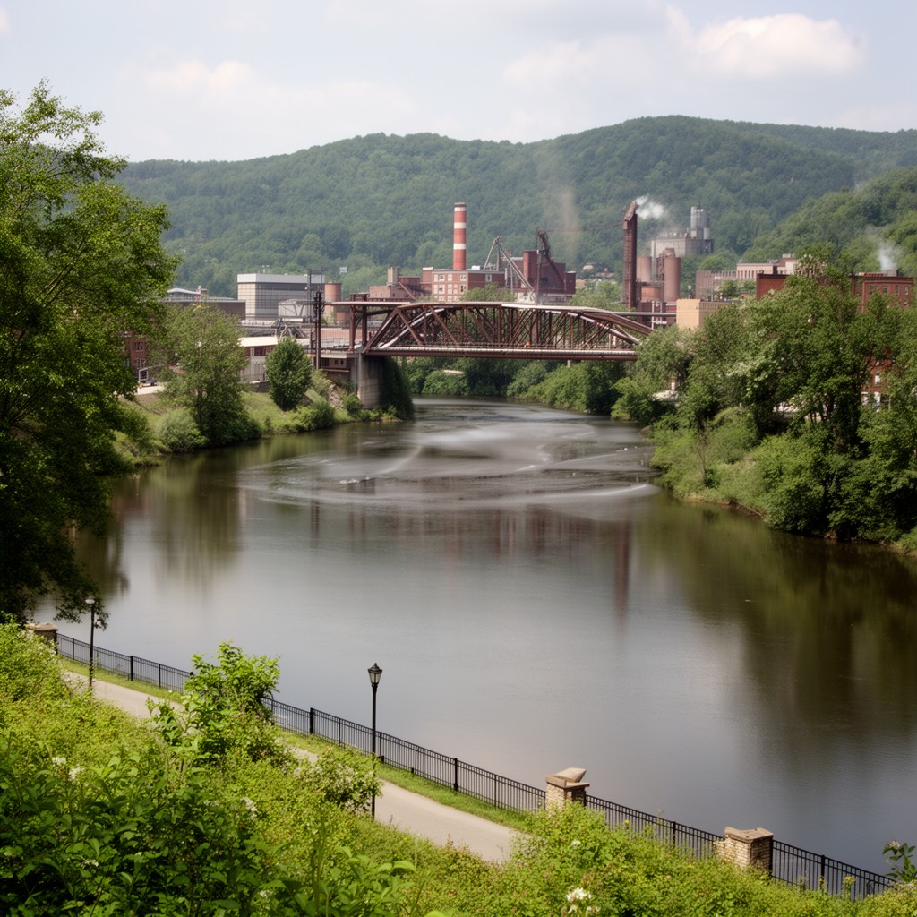 AI-generated illustration of Turtle Creek, Pennsylvania