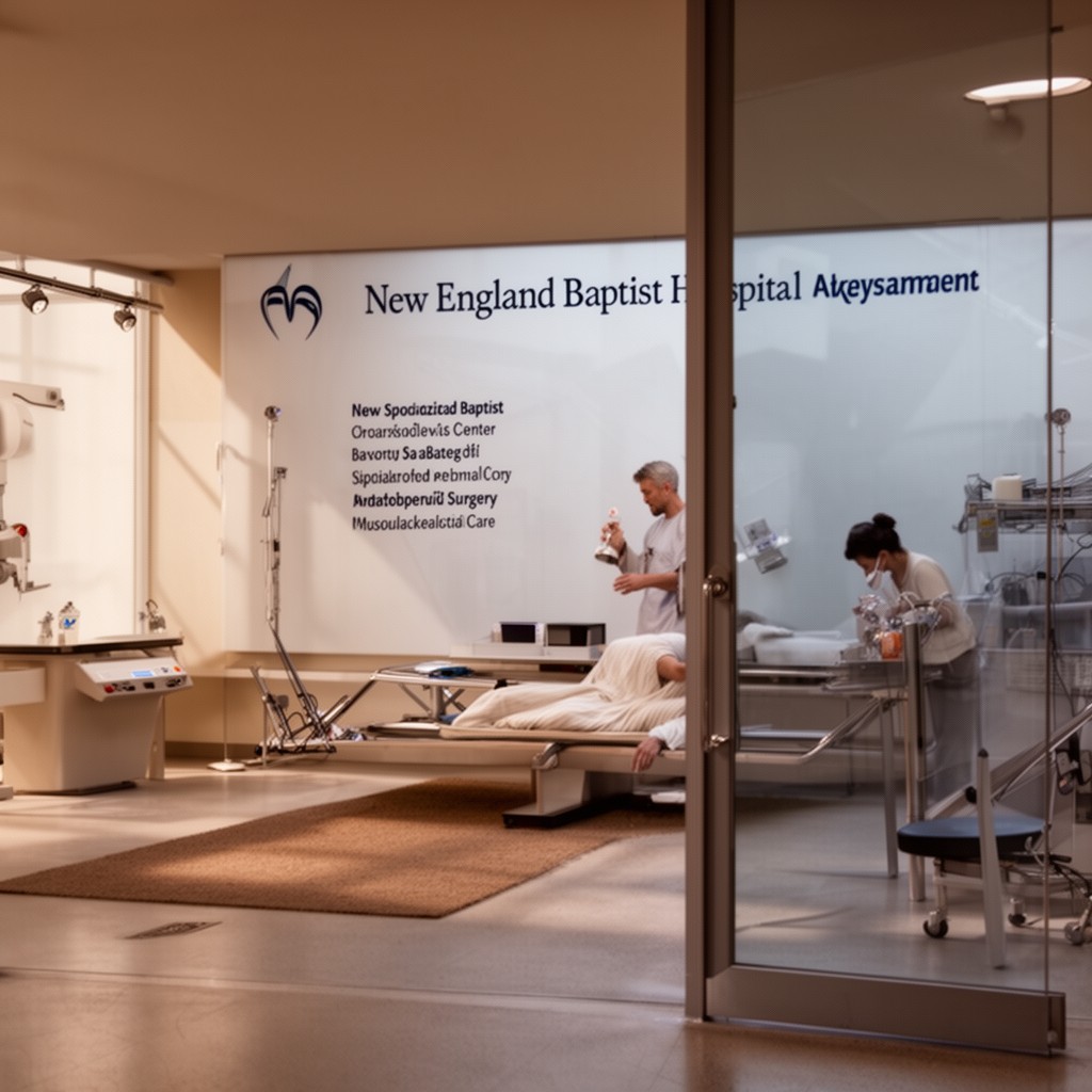 AI-generated illustration of New England Baptist Hospital