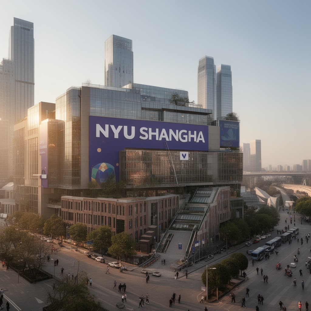 AI-generated illustration of NYU Shanghai