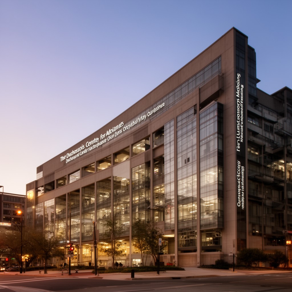 AI-generated illustration of Duchossois Center for Advanced Medicine