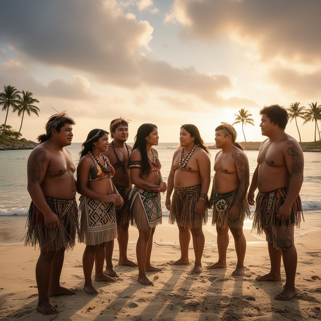 AI-generated illustration of Pacific Islanders