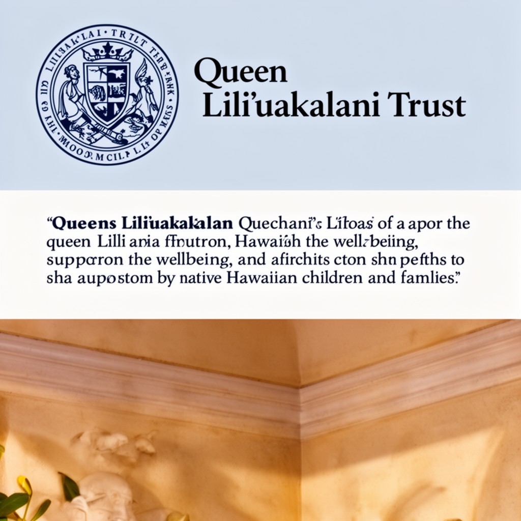 AI-generated illustration of Queen Liliʻuokalani Trust