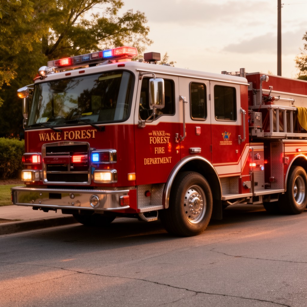 AI-generated illustration of Wake Forest Fire Department